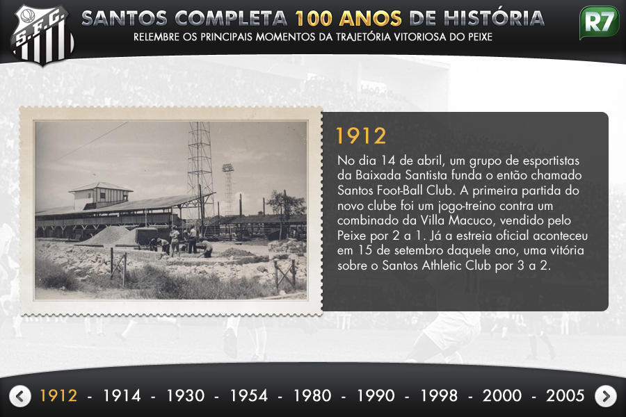 Santos completa 100 anos de historia