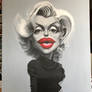 Marilyn Monroe caricature painting