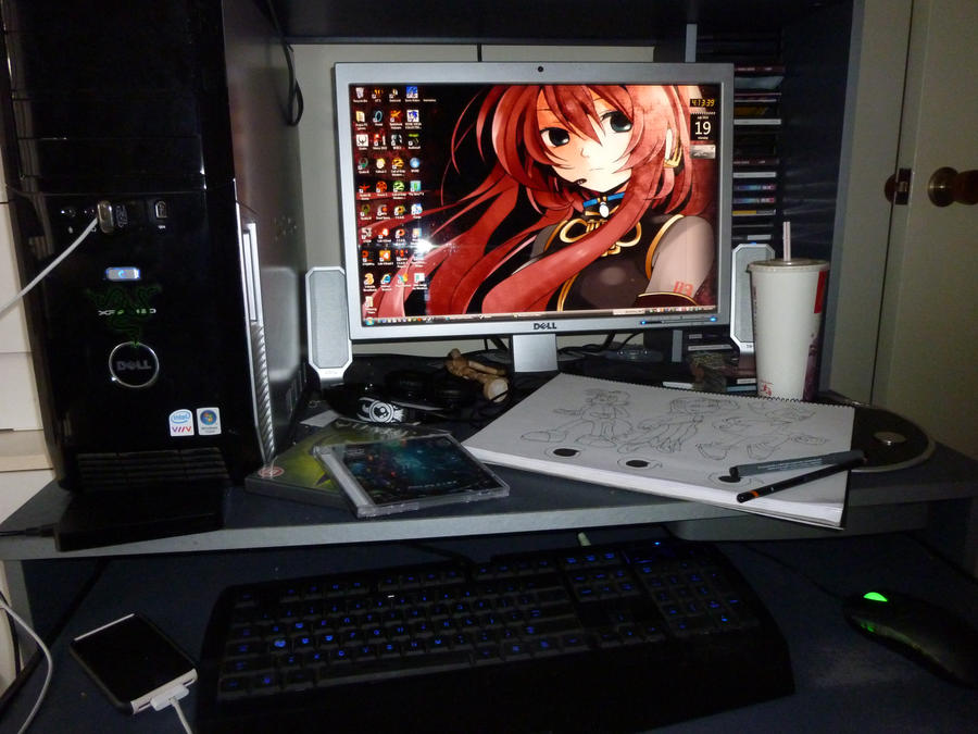 The Computer Set up by MilesTailsProwerAxe on DeviantArt