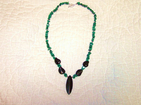 Malachite with Carved leaves