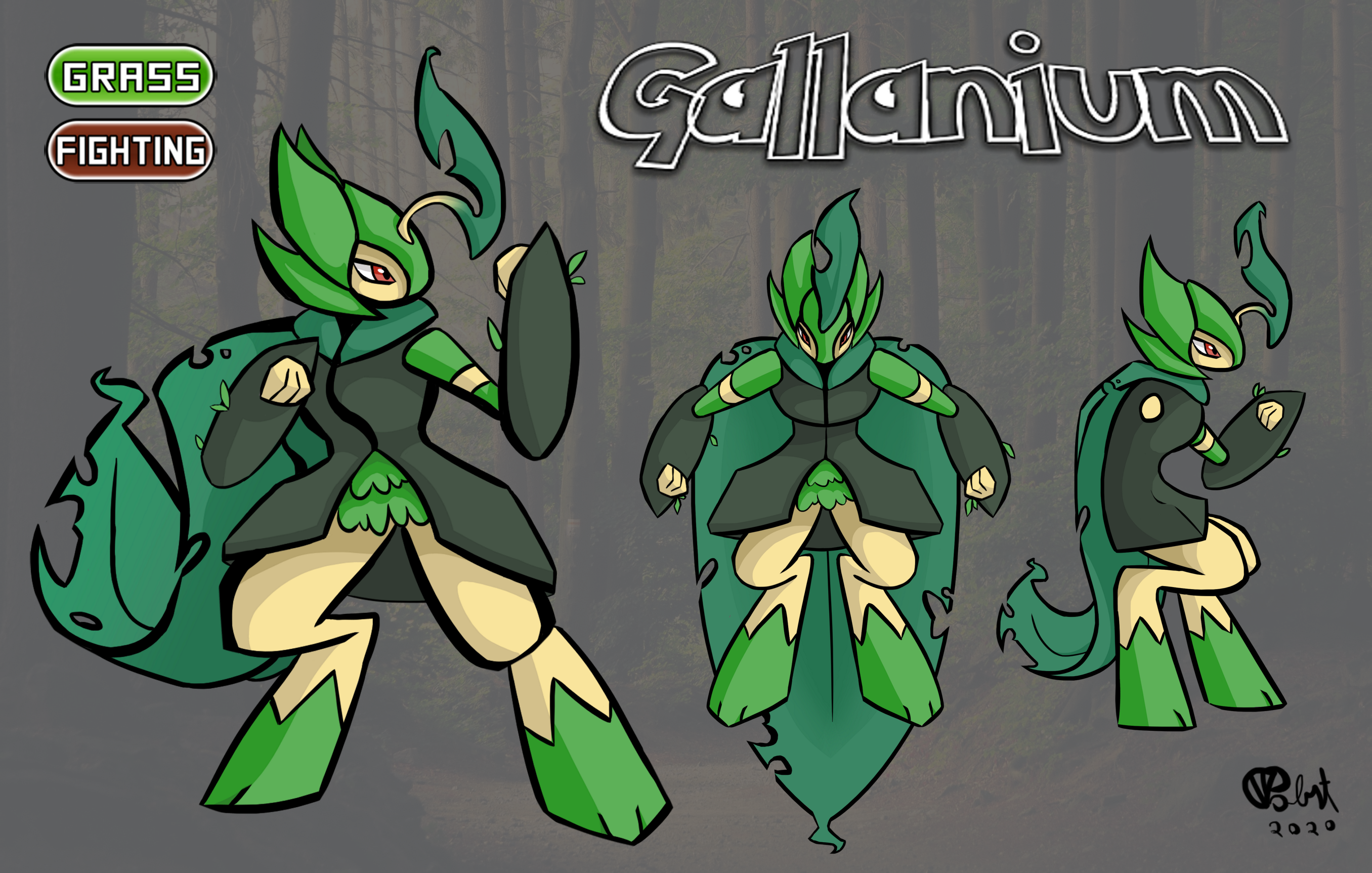 Gallanium - Grass Fighting Fakemon