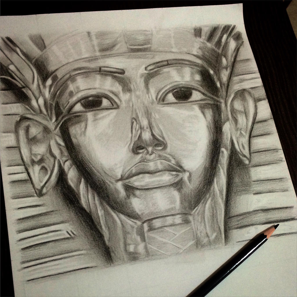 Tantham Drawing My tutankhamun drawing with pencil by korkmazart on DeviantArt