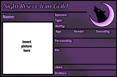 PRT Night Rescue Team Guild Bio Template