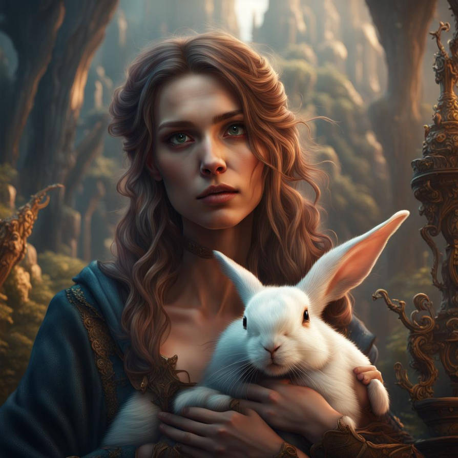 Alice Loving Rabbit Alice with her bunny by snartcold2 on DeviantArt