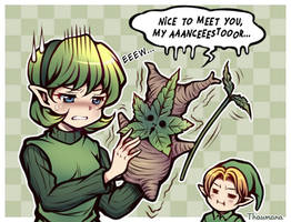 Korok meets Kokiri (The Legend of Zelda)
