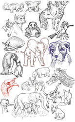 Sketchdump III- Animals