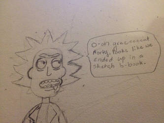 Late night Rick Sanchez doodle