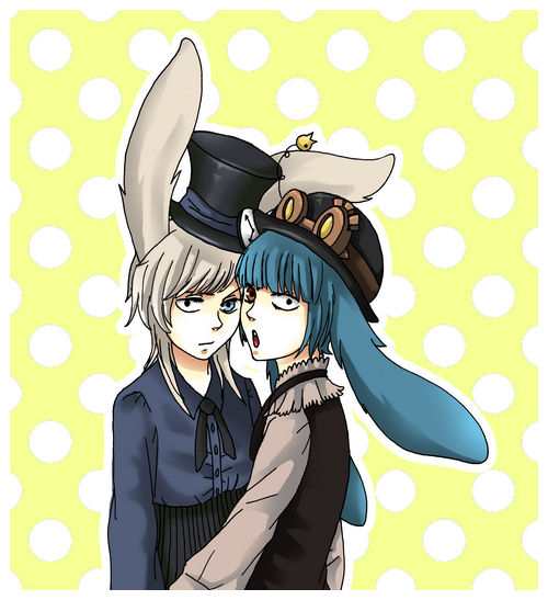 White rabbit and March hare by Pavlover on DeviantArt