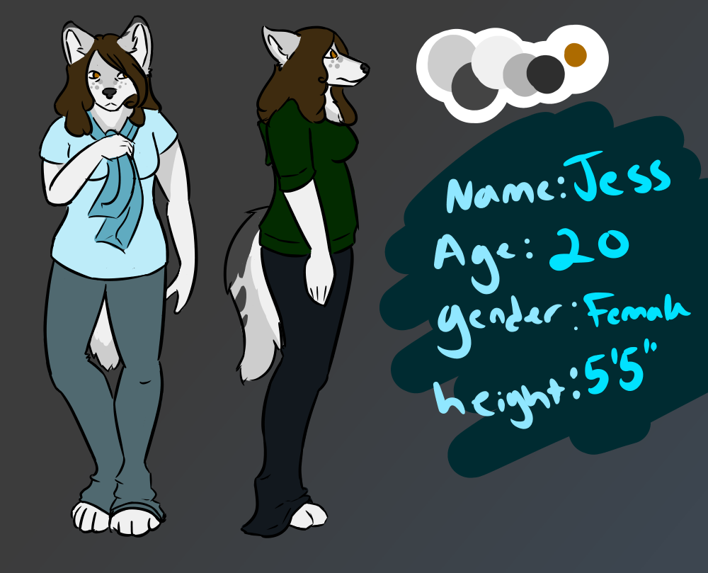 Jess/Jessica **Third fursona. Oh god**