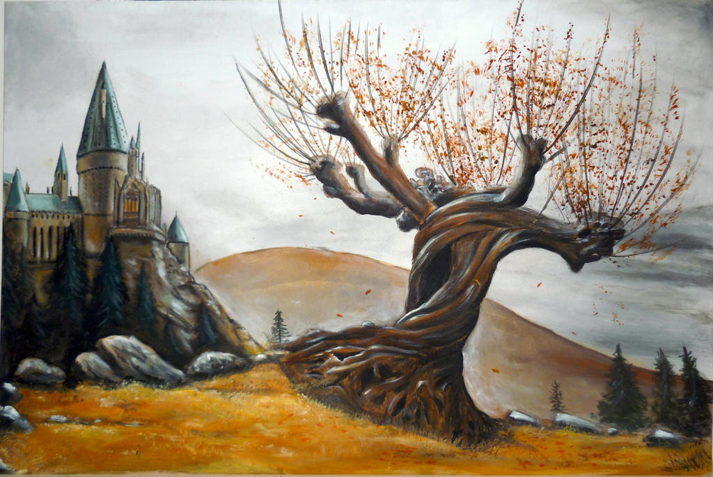 Whomping Willow Autumnal Landscape By WormholePaintings On DeviantArt.