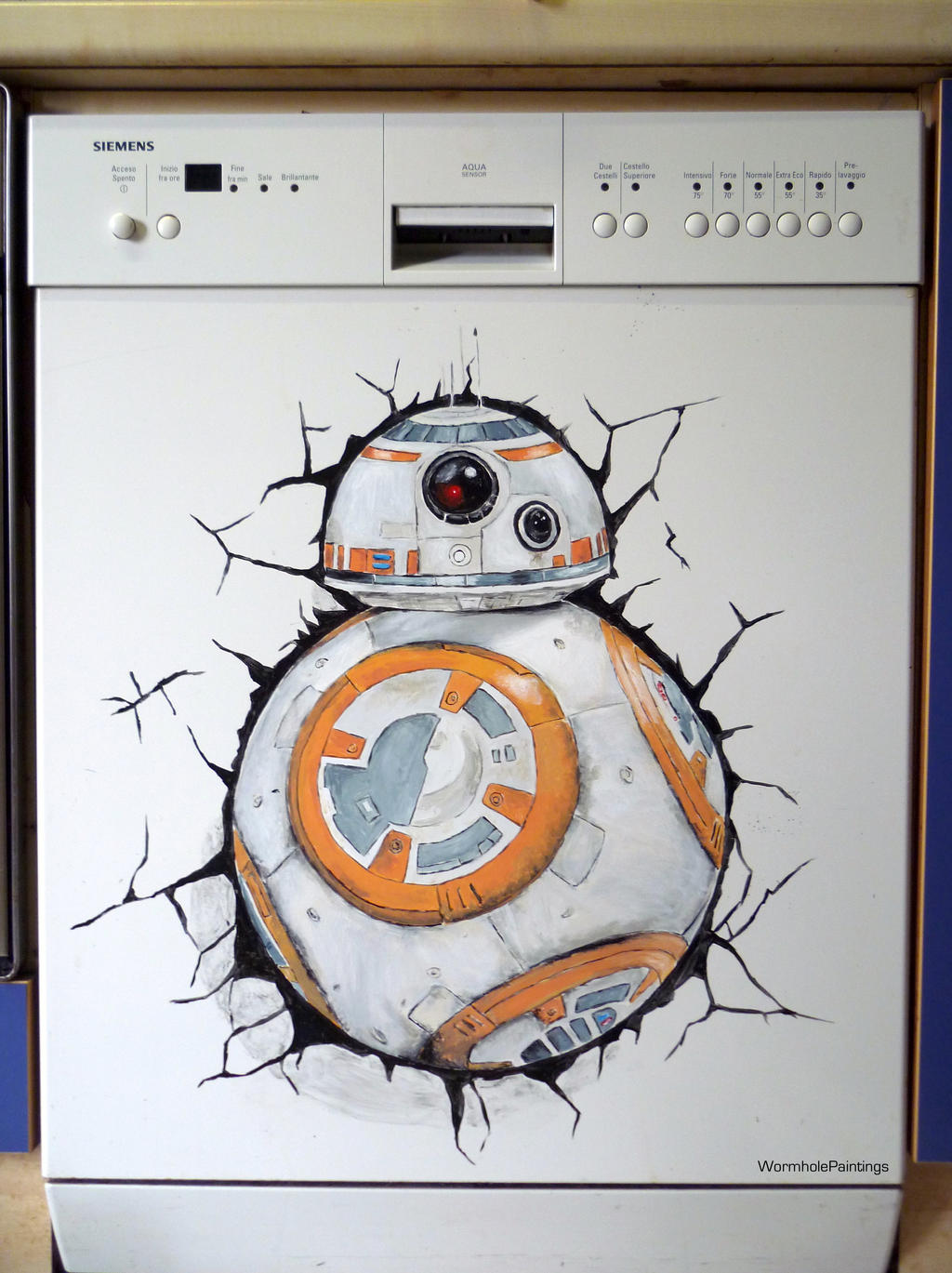 BB8 breaking out of my dishwasher :))