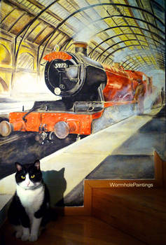 Hogwarts Express mural..and Horatio :)