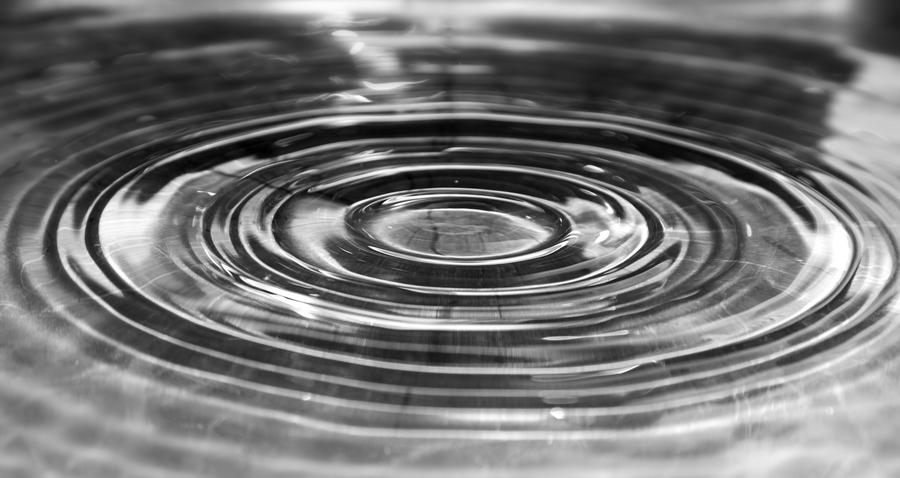 Water Ripples in Black and White