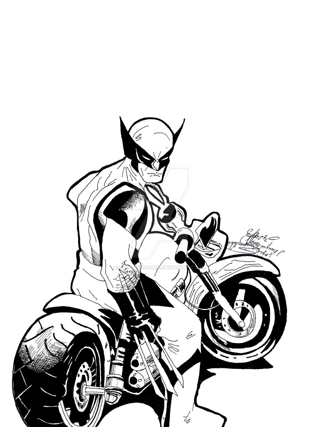 Esboco Wolverine motoqueiro by Pazotto on DeviantArt