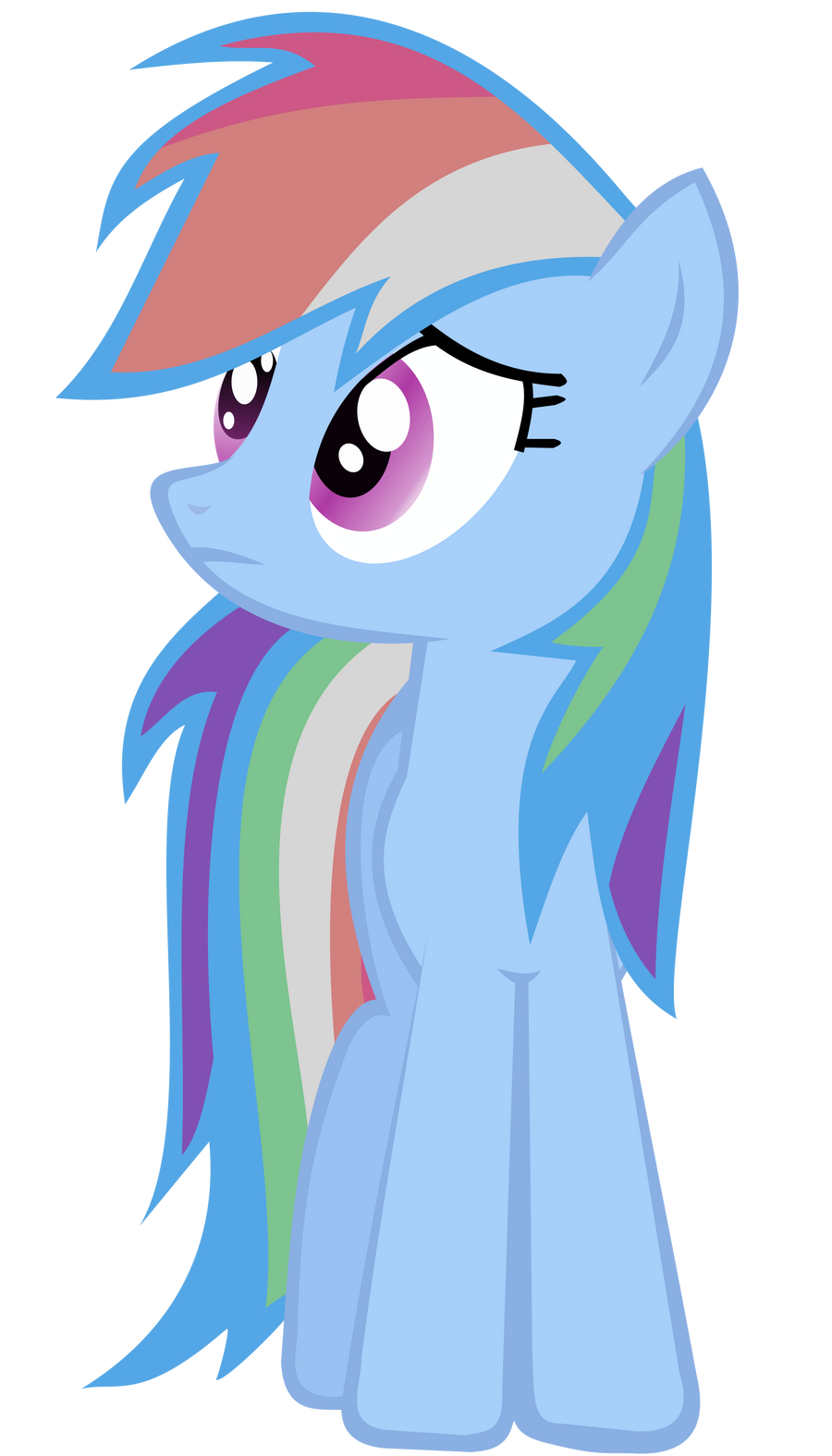 Rainbow Dash Vector - Sad