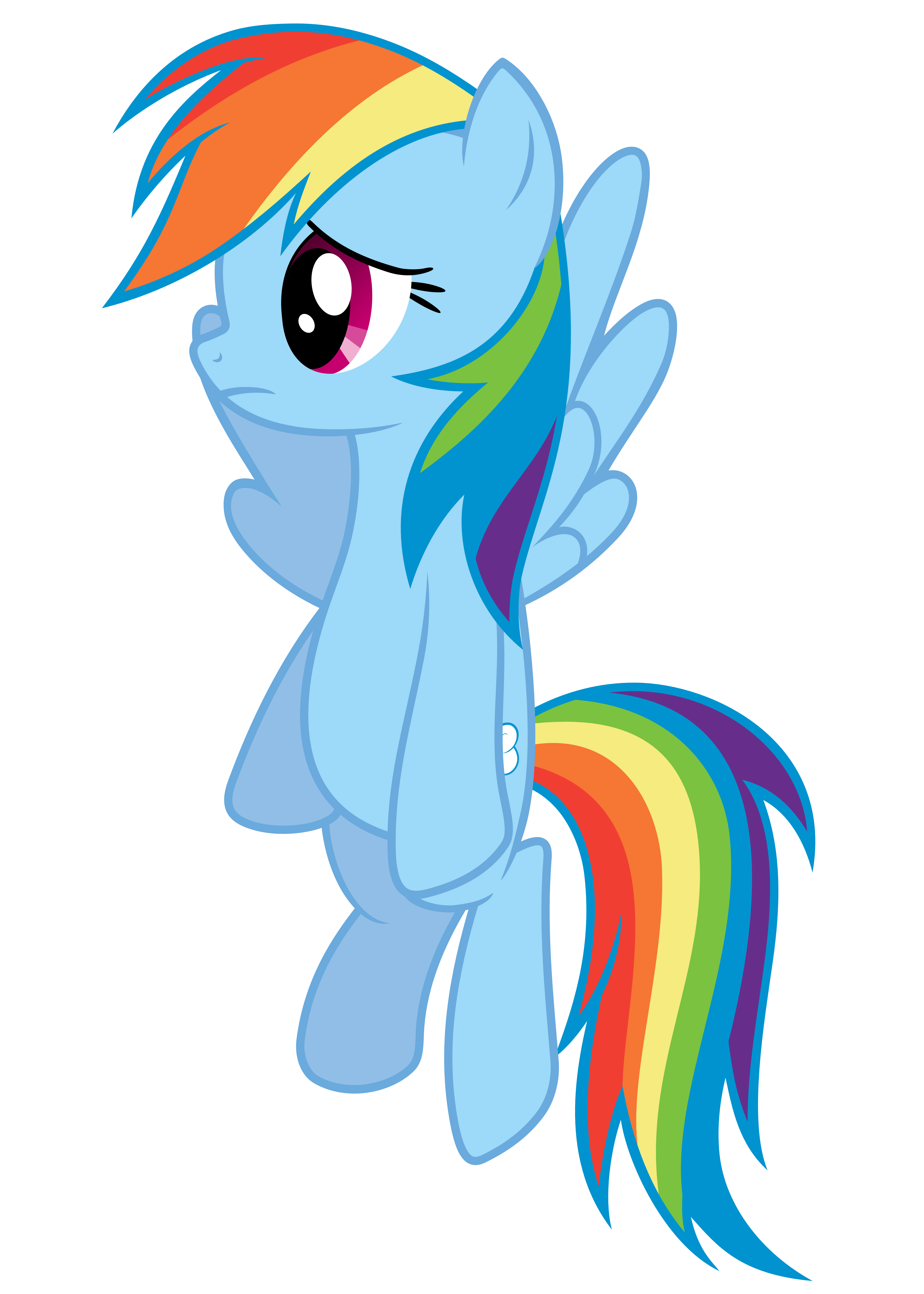 Rainbow Dash Vector - :(