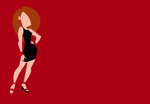 Kim Possible-Little Black Dress Red Background