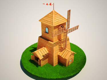 Mill, lowpoly