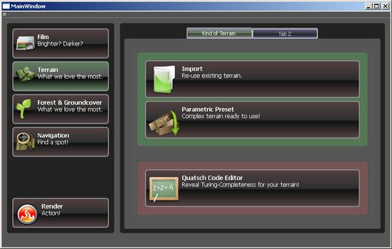 Early Mockup of Next GUI