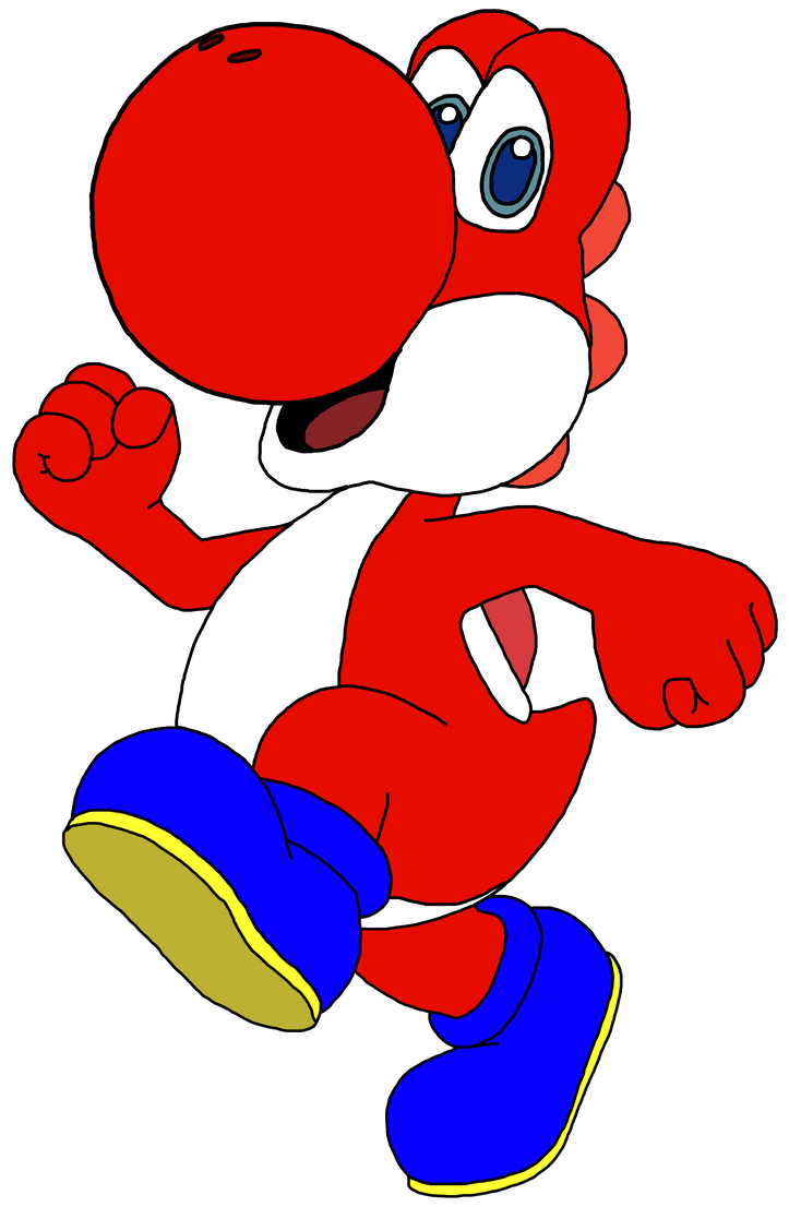 Red Yoshi (Game U Version) by macloud34100 on DeviantArt
