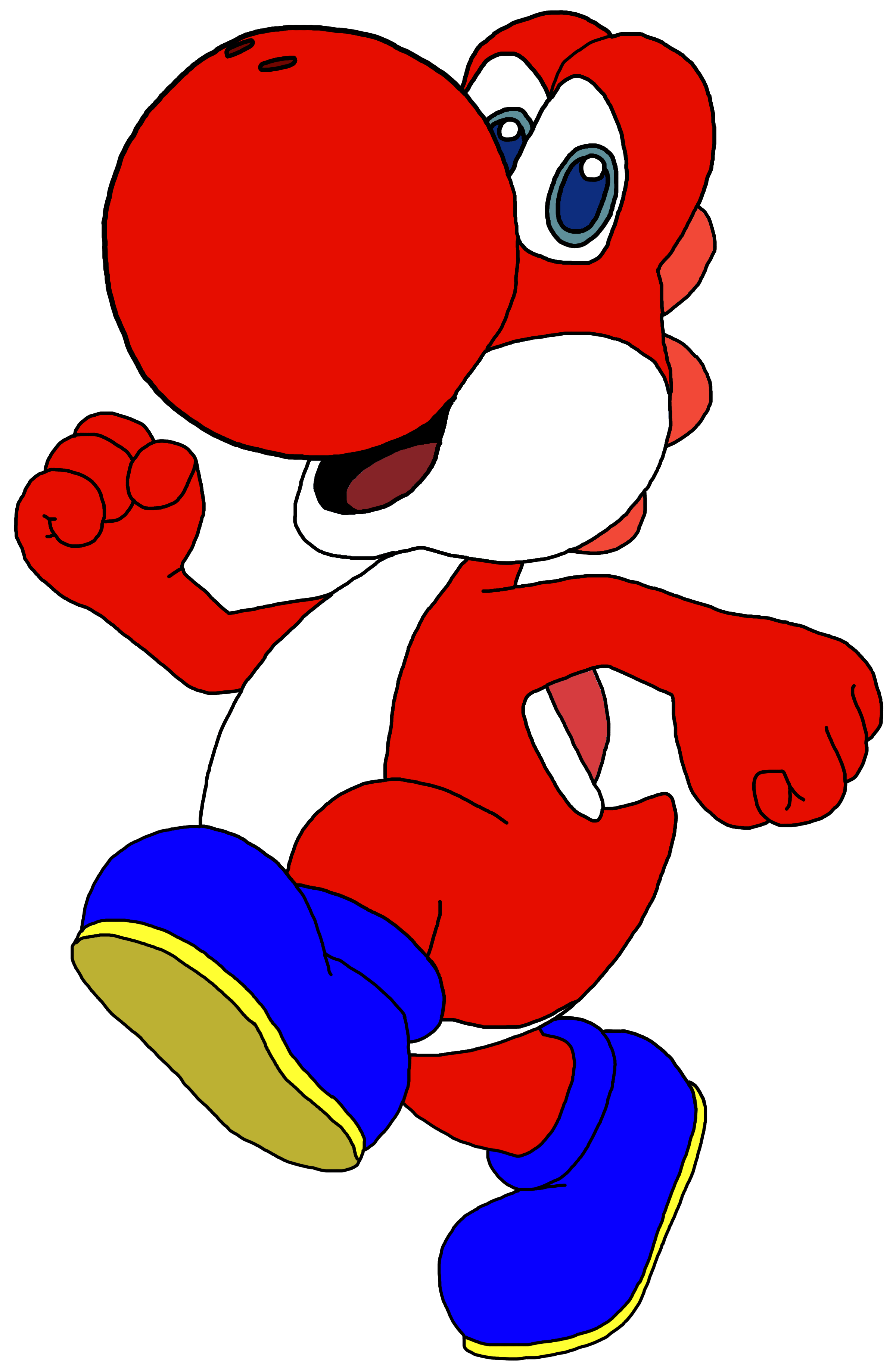 Red Yoshi (Game U Version) by macloud34100 on DeviantArt