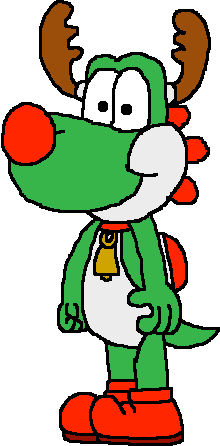 Yoshi Reeds Reindeer Yoshi by macloud34100 on DeviantArt