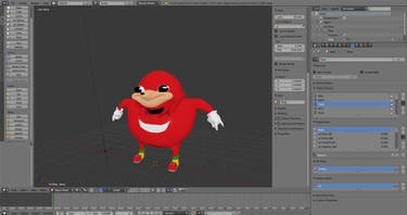 The Knuckles meme as a 3d model