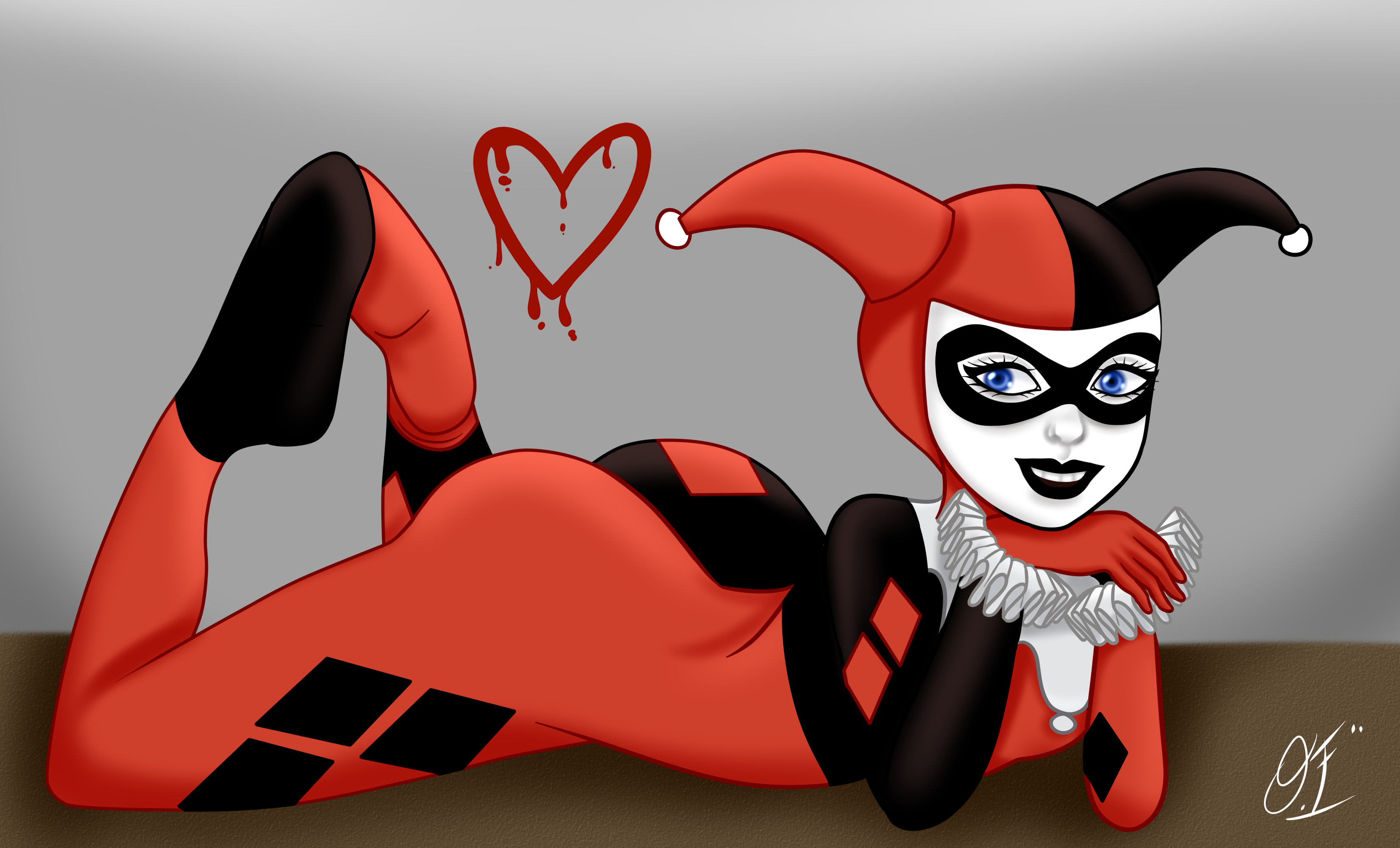 Arlequina original de Paul Dini  Harley quinn art, Bruce timm