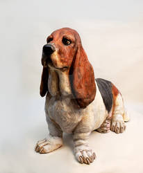 Urn for Memphis the Basset hound