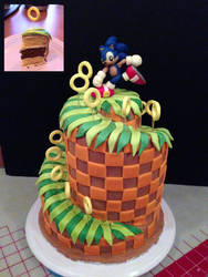 Sonic Green Hill Zone Cake