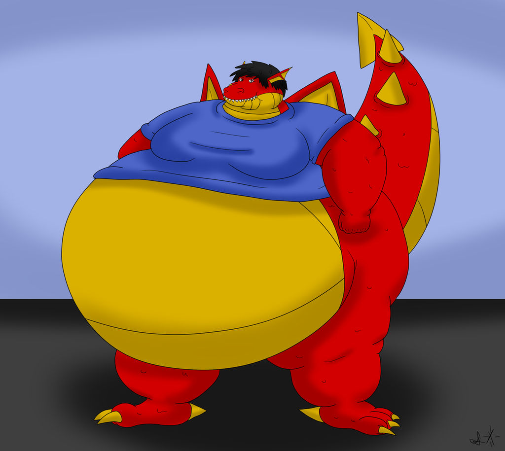 Fat Red Ragon Dan the fat red dragon by Rosty16 on DeviantArt