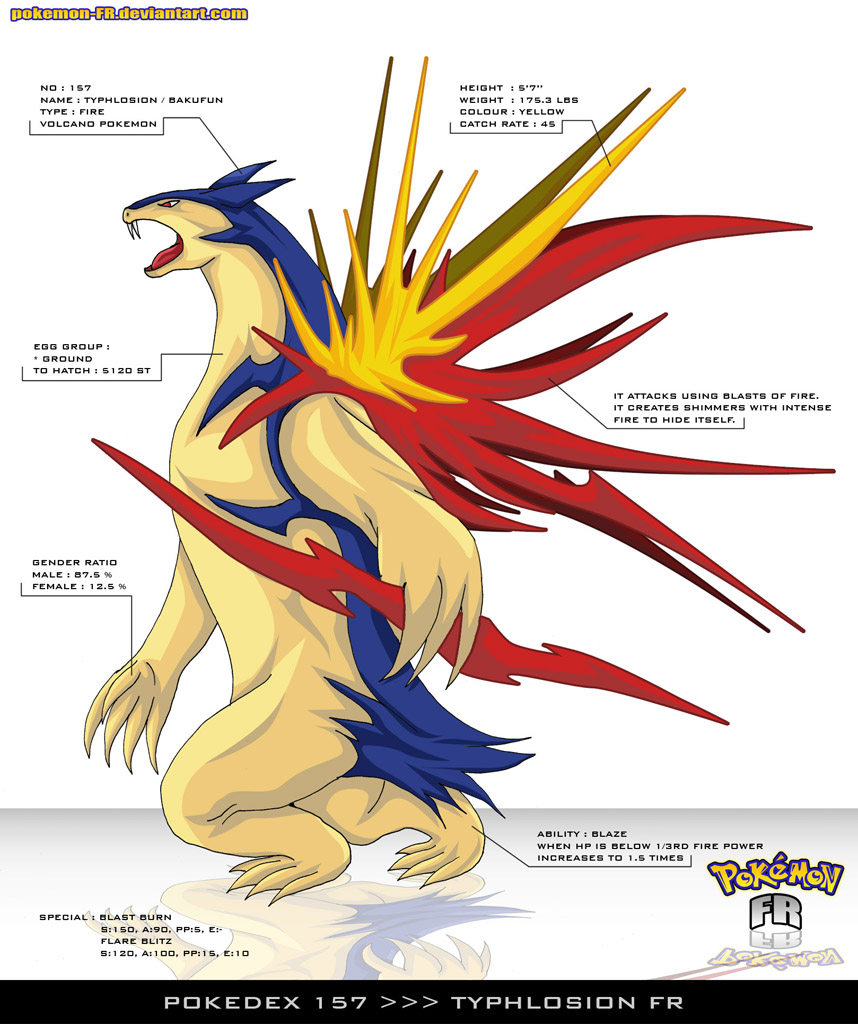 Typhlosion - #157 -  Pokédex