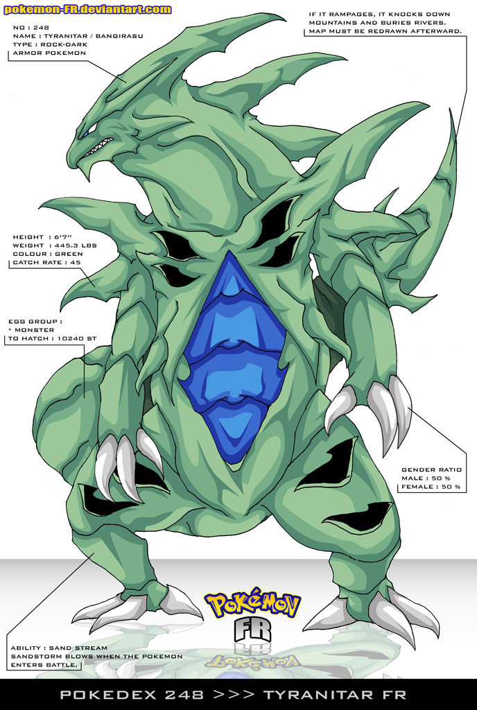 Pokedex 248 - Tyranitar FR