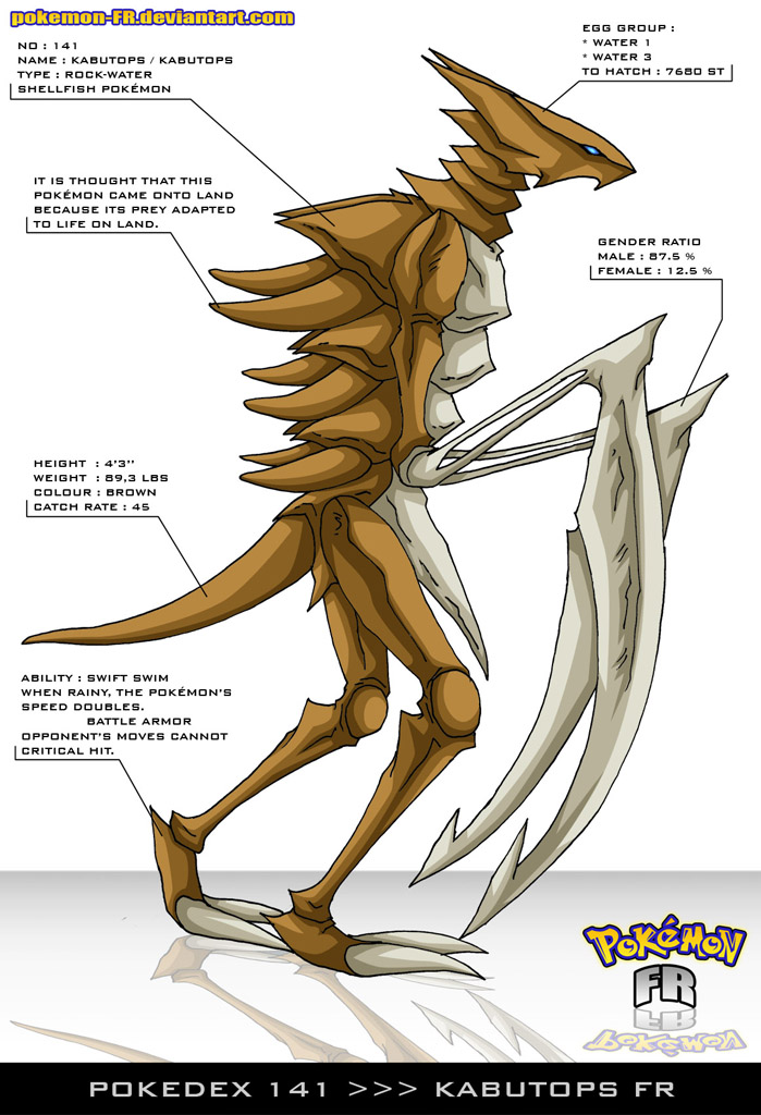 Pokedex 141 - Kabutops FR