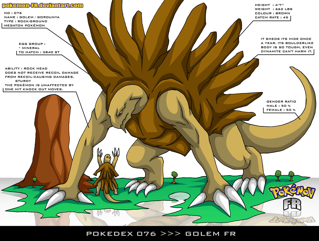 Golem - #076 -  Pokédex