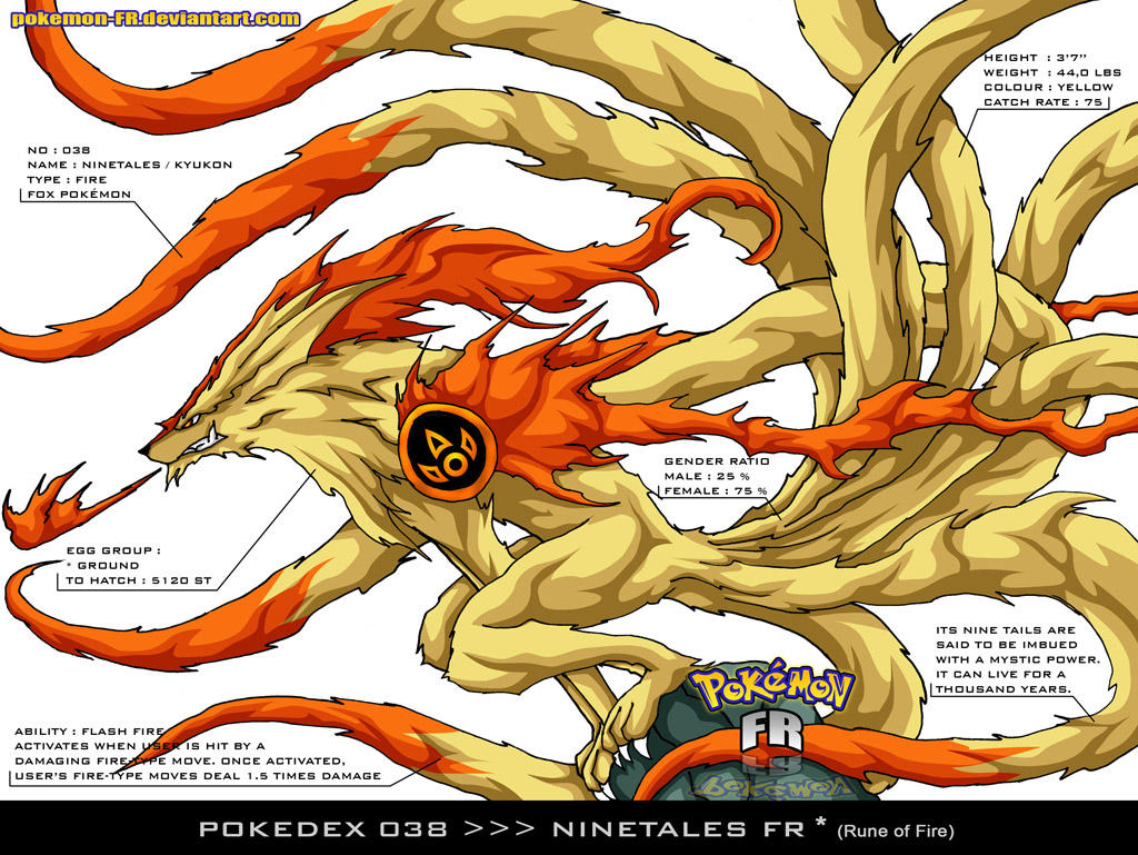 Ninetales - #038 -  Pokédex