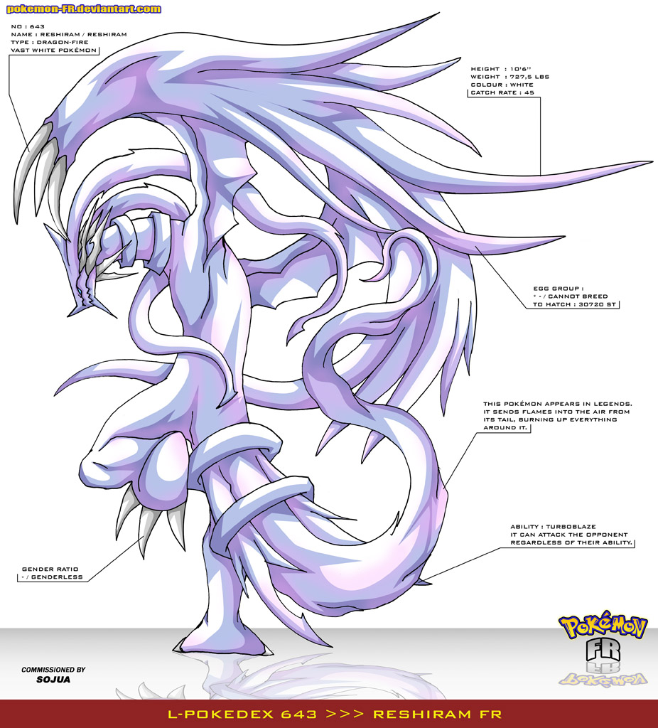 Pokemon Rese Rum L'Pokedex 643 - Reshiram FR by frbrothers86 on DeviantArt