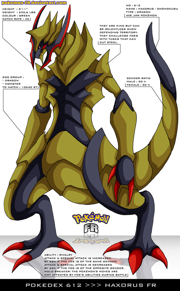 Pokedex 612 - Haxorus FR