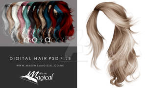 Nola Hi Res Instant Hair STOCK PSD x 10 colours