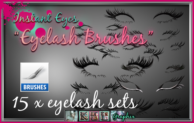 Eyelash Brush ABR Photoshop Brush set eye lashes