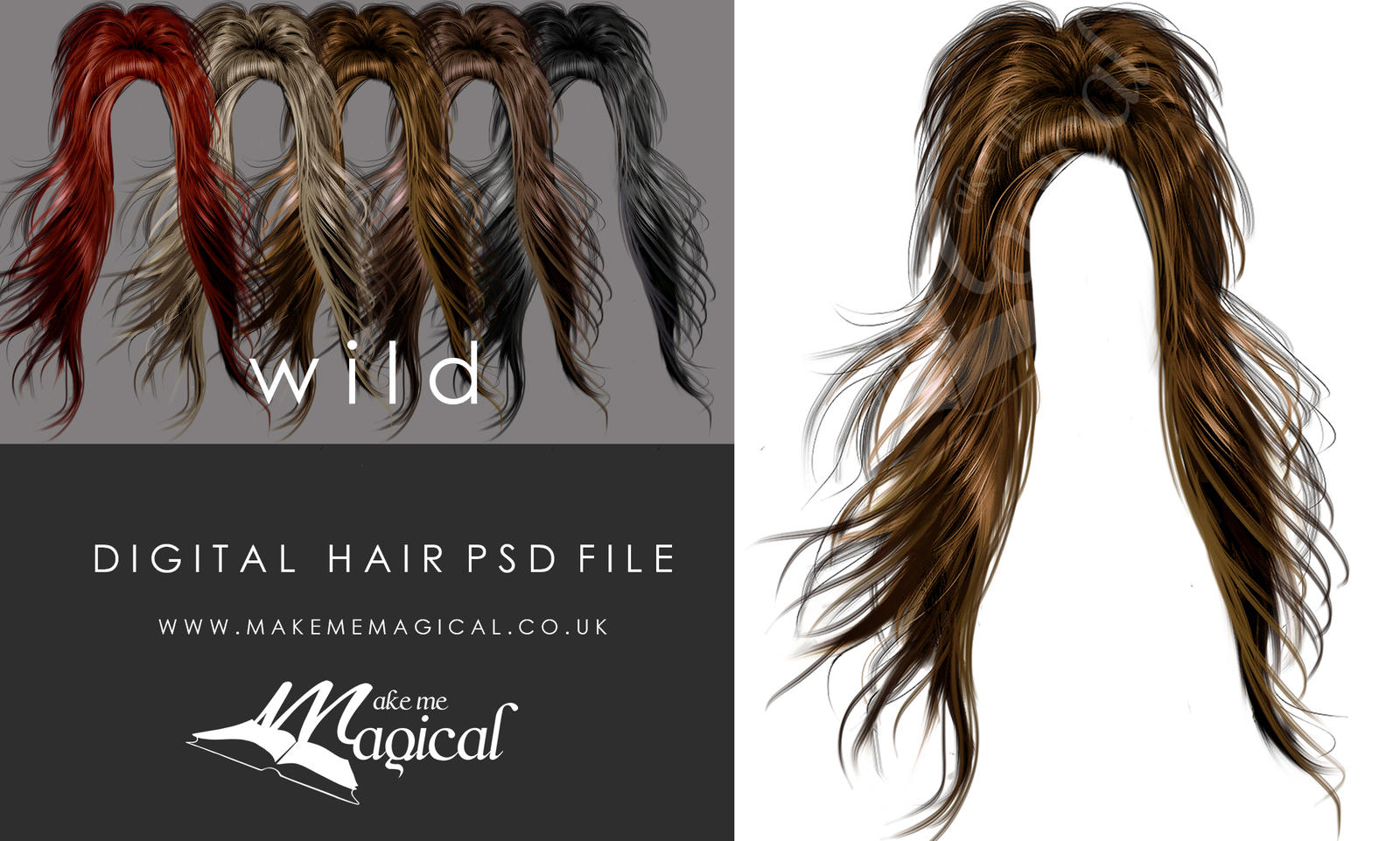 Wildstyle hair Painted Instant Hair PSD stock by MakeMeMagical on DeviantArt