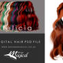 Felicia Painted Instant Hair PSD add on hair stock