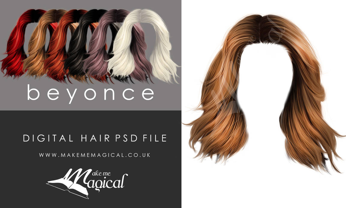 Beyonce Painted Hair Instant Hair PSD hair stock by MakeMeMagical on ...