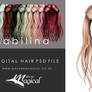 Jabilina Painted Instant Hair PSD add on stock