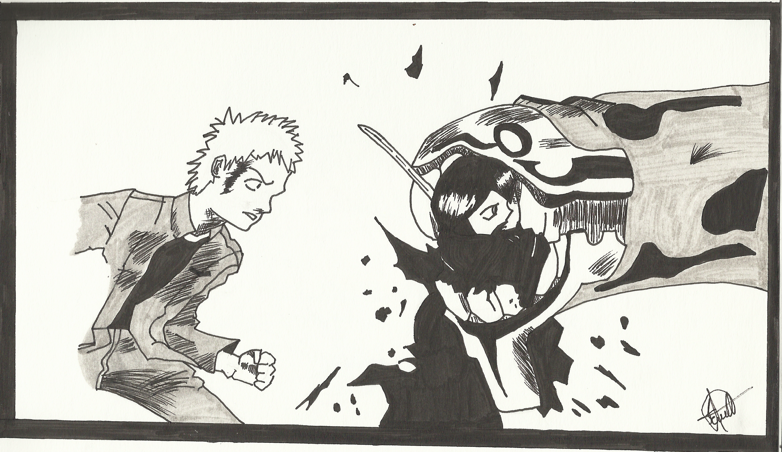 Rukia and Ichigo- Bleach manga chapter 1 by EnriqueCenturion on DeviantArt