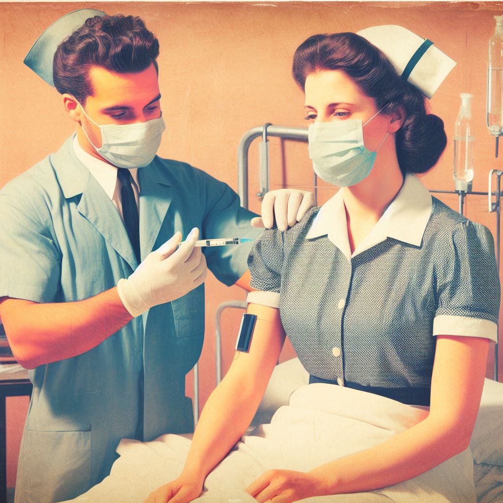 Bing image creator vintage nurse injection 3 by cronosgoloor on DeviantArt