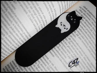 Yin Yang Cats 3d printed Bookmark