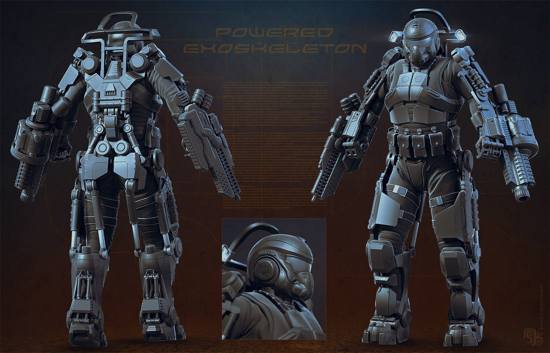 Powered Exoskeleton WIP by sash4all on DeviantArt