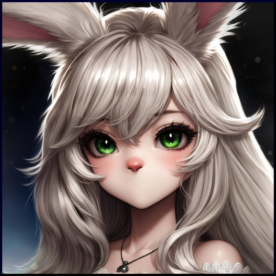 Mouthless Rabbit Girl Portrait by BadBlinko on DeviantArt