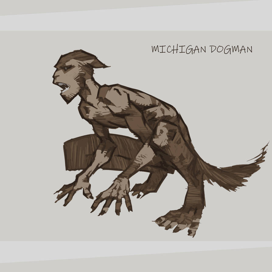 Michigan Dogman: Pencil Sketch by WelcomeToPlanetMarz on DeviantArt